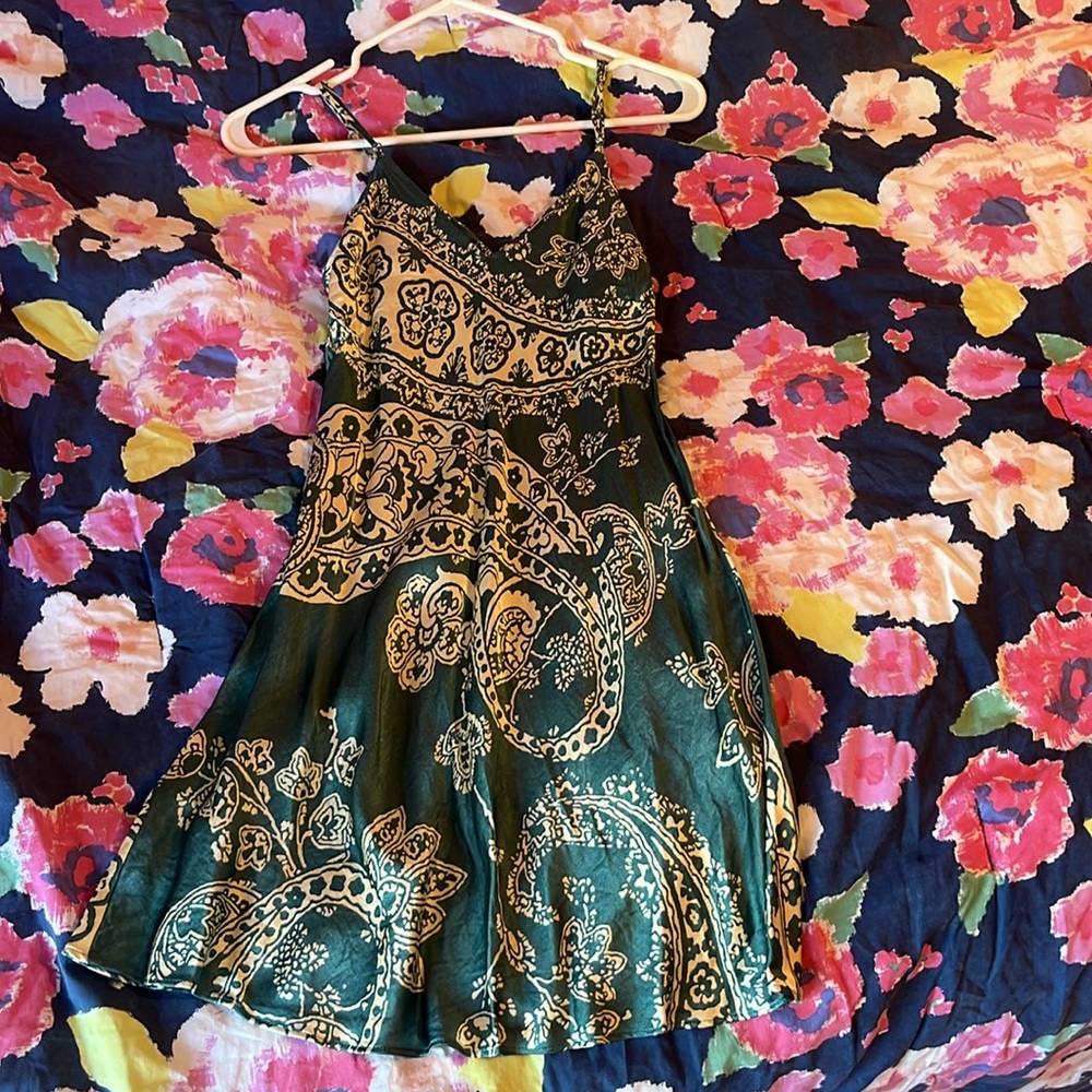 ZARA SATIN EFFECT PRINT DRESS - Picture 3 of 4
